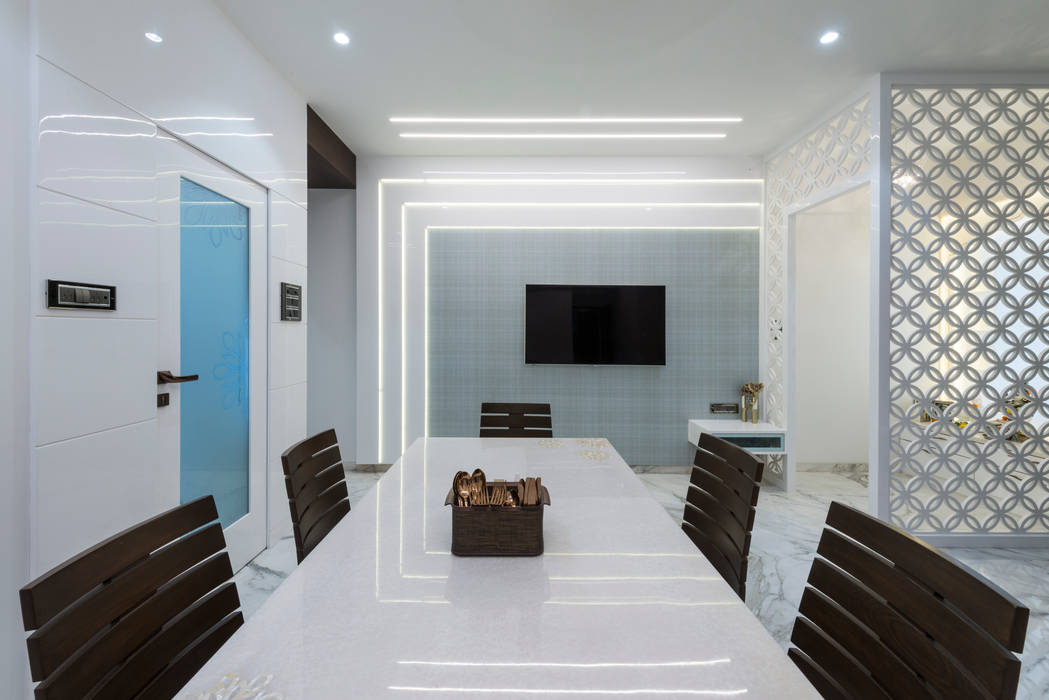 Interior in Mumbai Suburb, Tanuja and Associates Tanuja and Associates Modern Yemek Odası