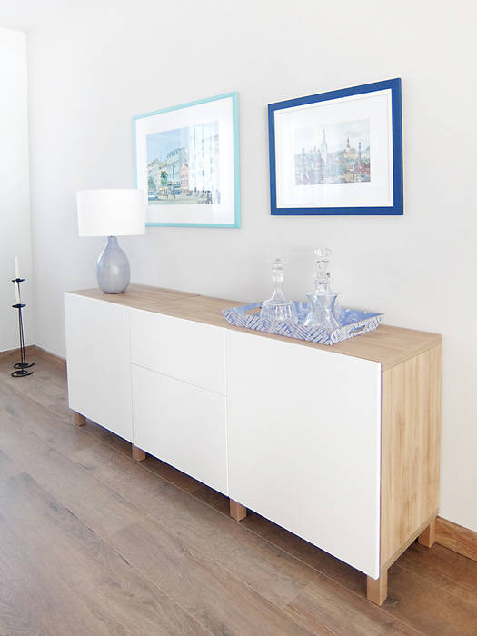 maria inês home style Sala da pranzo in stile mediterraneo