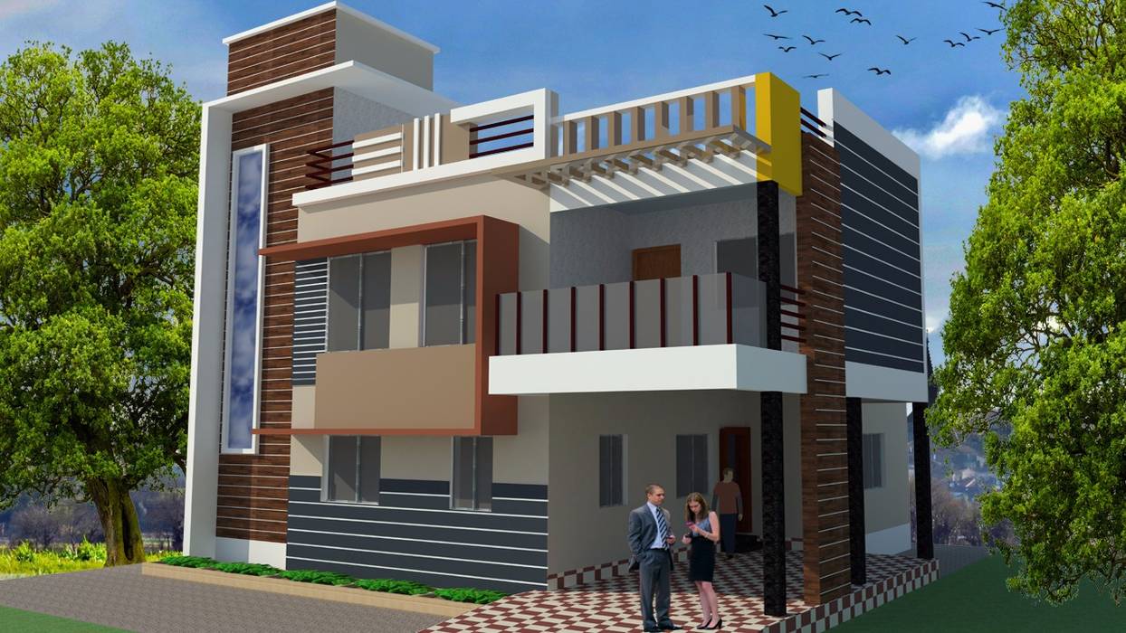 Duplex 5 bhk, Padhi Housing & Industrial Consultants Padhi Housing & Industrial Consultants Bungalows Laterizio