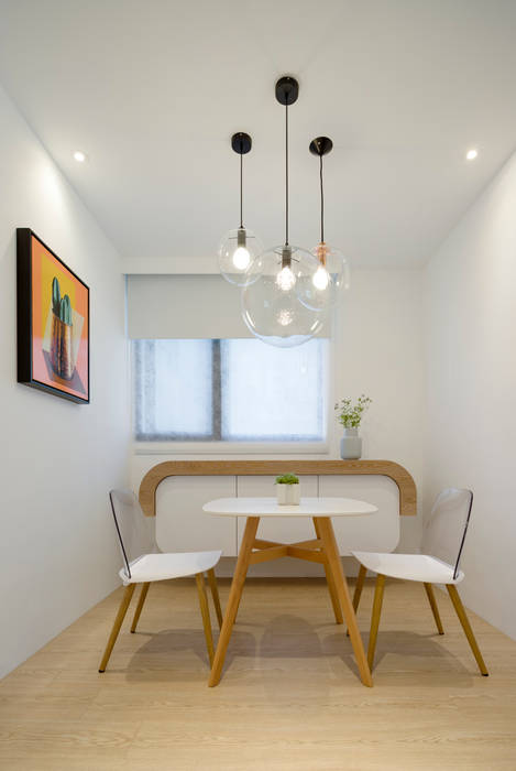 小圓滿, 磨設計 磨設計 Scandinavian style dining room