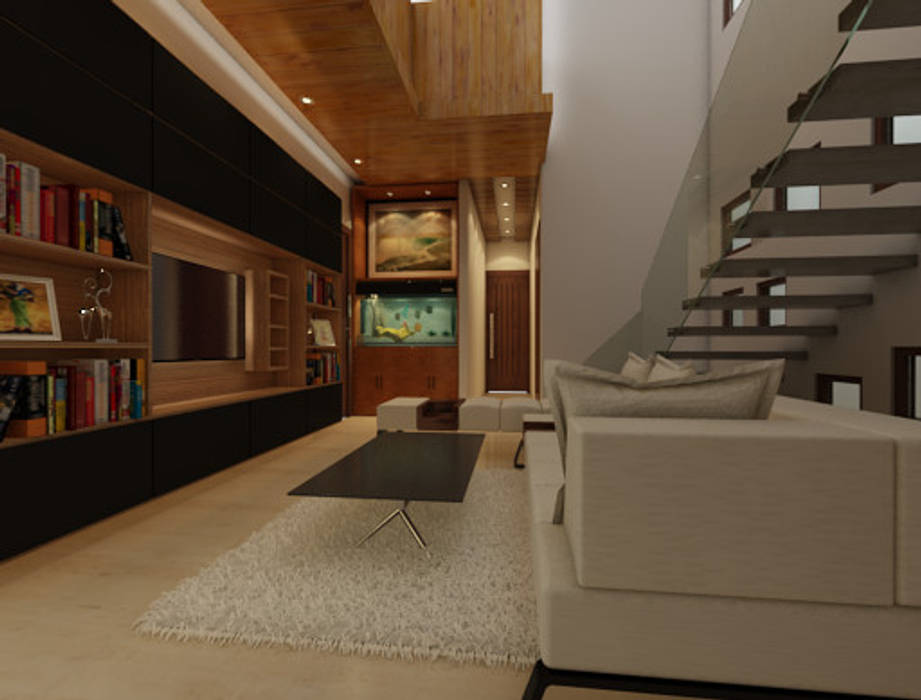 Bihani Residence and Interiors, Studio Rhomboid Studio Rhomboid 視聽室