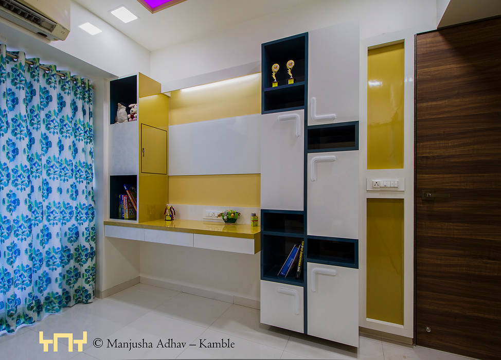 3BHK Apartment, solids and voids solids and voids Nursery/kid’s room