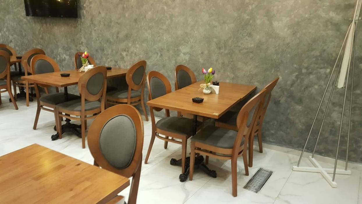 Palmiye Kocak Sandalye Masa Koltuk Mobilya Dekorasyon Yuvarlak Sirt Sandalye Modern Tarz Modern Homify
