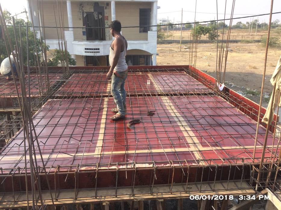 Slab & Beam Shuttering and Reinforcement Cfolios Design And Construction Solutions Pvt Ltd Multi-Family house