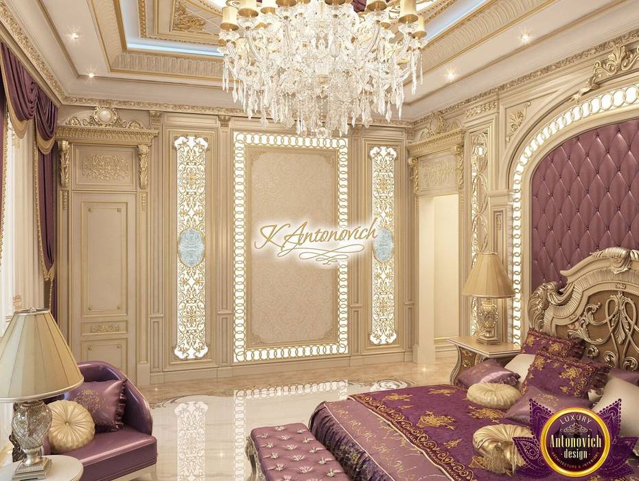 ​Fashionable interior design of Katrina Antonovich, Luxury Antonovich Design Luxury Antonovich Design Eclectic style bedroom