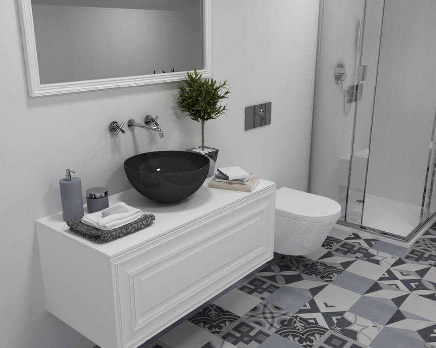 Ambientes 3D de casas de banho Smile Bath, Smile Bath S.A. Smile Bath S.A. Kamar Mandi Gaya Eklektik