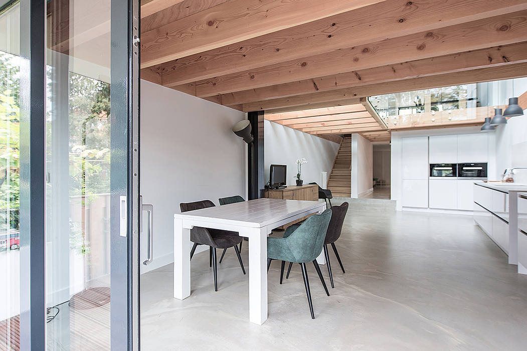 House Overveen, Bloot Architecture Bloot Architecture Moderne eetkamers Beton