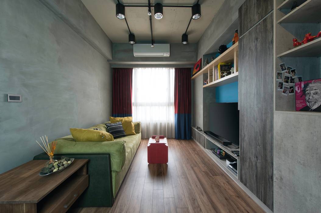玩顏色, 澄月室內設計 澄月室內設計 غرفة المعيشة