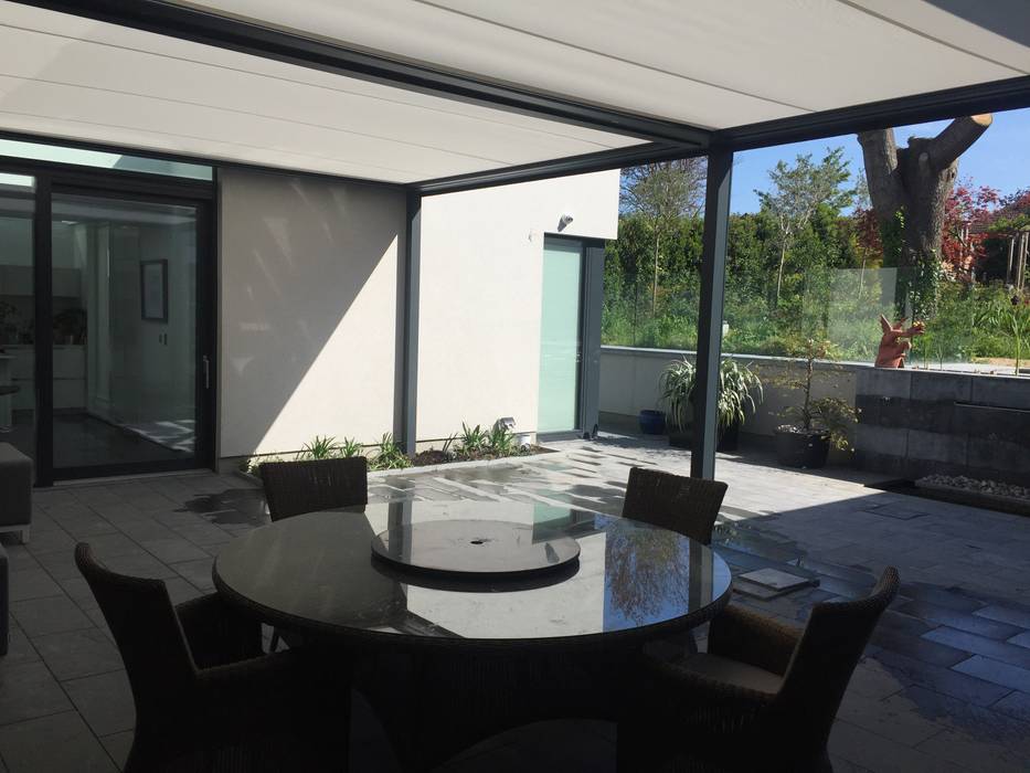 Cubola Awning Flybird Installations Ltd Modern Terrace Aluminium/Zinc