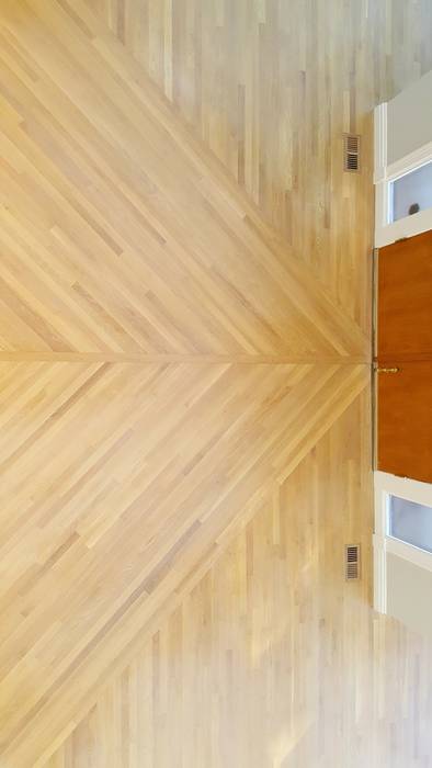 White Oak with Rubio Monocoat Natural Finish, Shine Star Flooring Shine Star Flooring 클래식스타일 복도, 현관 & 계단