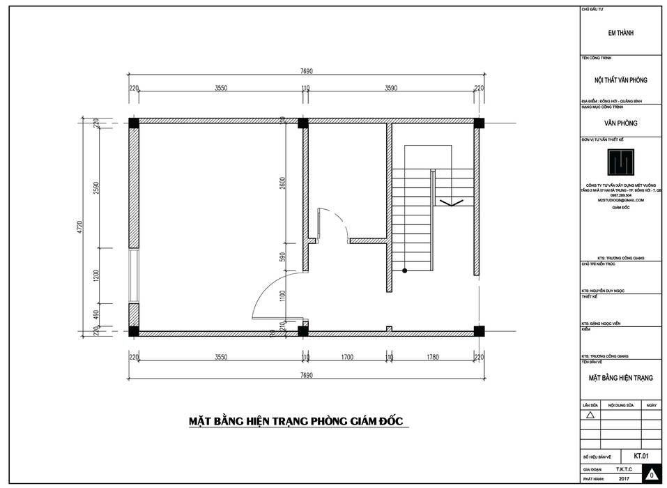 Phòng làm việc công ty Tiến Thành, Mét Vuông Mét Vuông