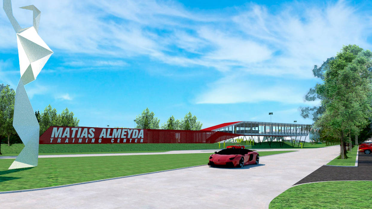 MATIAS ALMEYDA TRAINING CENTER, Speziale Linares arquitectos Speziale Linares arquitectos Espacios comerciales Bares y Clubs