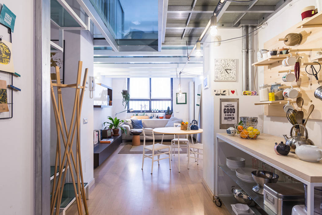 La cucina e il soggiorno ZEROPXL | Fotografia di interni e immobili Soggiorno moderno Bianco