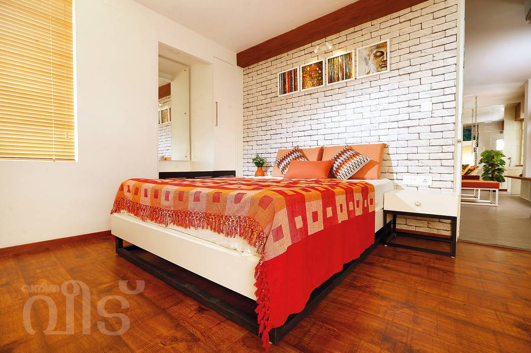 The Rising Sun Apartment, S Squared Architects Pvt Ltd. S Squared Architects Pvt Ltd. Eclectic style bedroom
