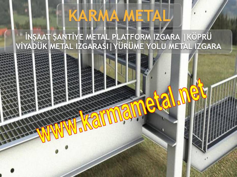 KARMA METAL-galvaniz kaplamali metal platform izgara kedi yolu izgarasi petek izgara cesitleri tam gecme yarim gecme izgara kanal izgarasi KARMA METAL METAL IZGARA