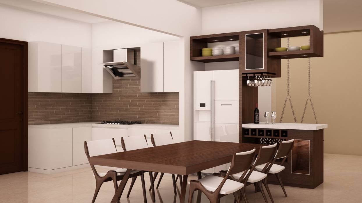 Dining area fixed and loose furnitures homify modern dining room homify