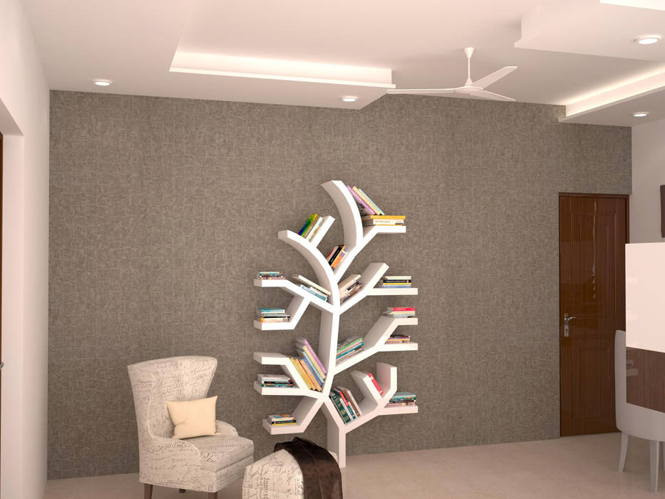 Reading area - Book shelf homify Modern study/office