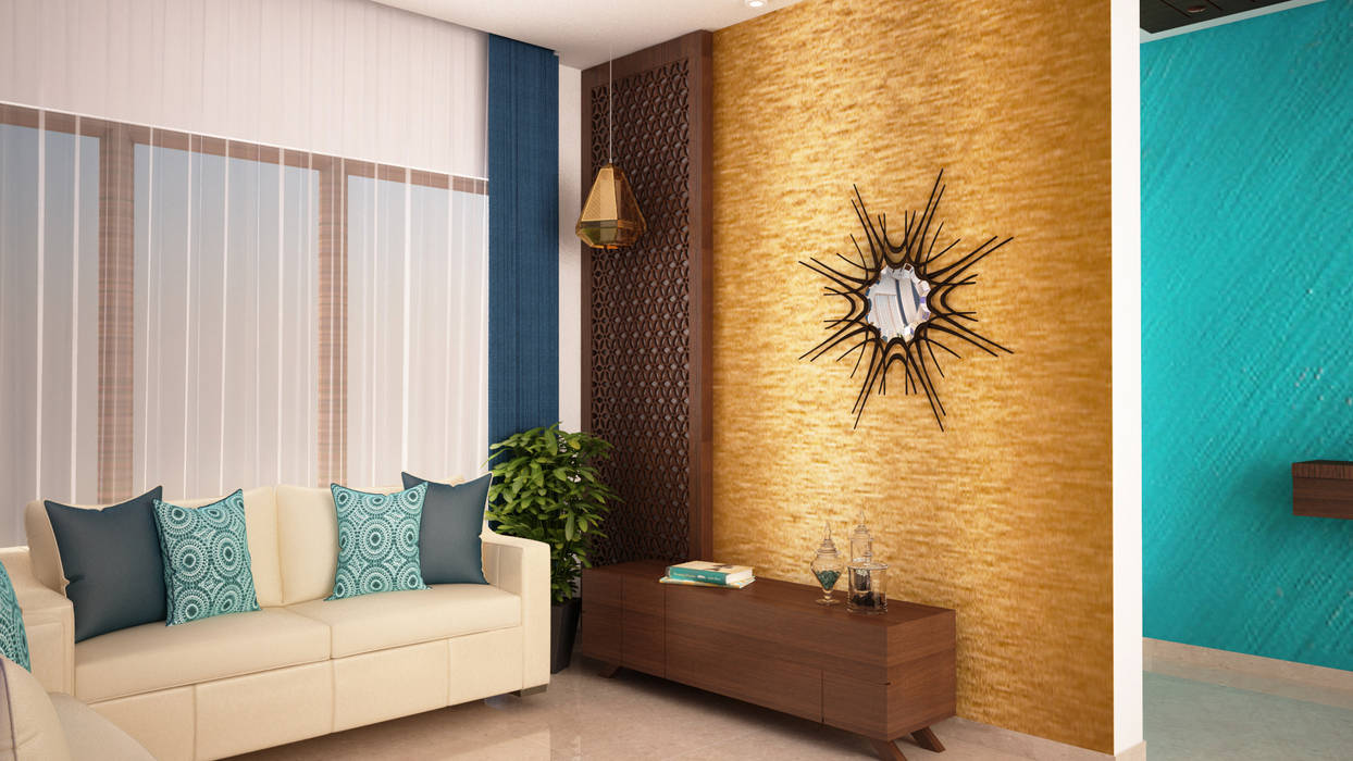 Living area wall modern walls & floors by homify modern | homify