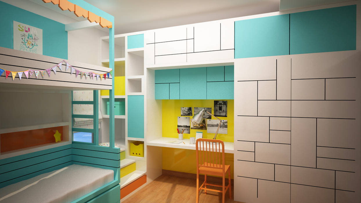 Kids colorful but simple room homify Modern nursery/kids room