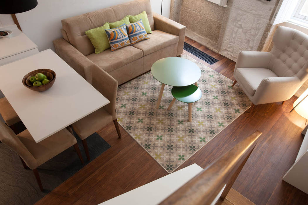 Apartamentos Rua de Trás - Alojamento turístico (7 apartamentos) - Centro do Porto, ShiStudio Interior Design ShiStudio Interior Design Salas de estar escandinavas