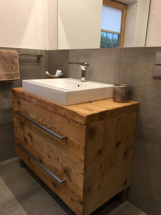 Waschtisch 1- altholz: badezimmer von woodesign christoph ...