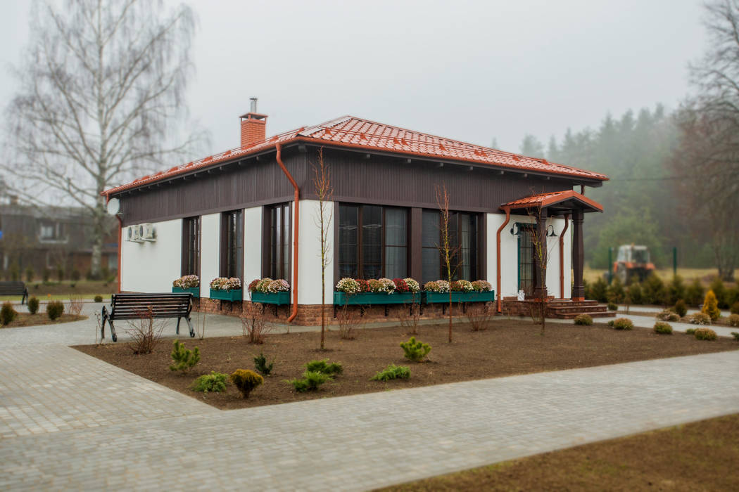 Бунгало в темном, mlynchyk interiors mlynchyk interiors Bungalows Wood Wood effect