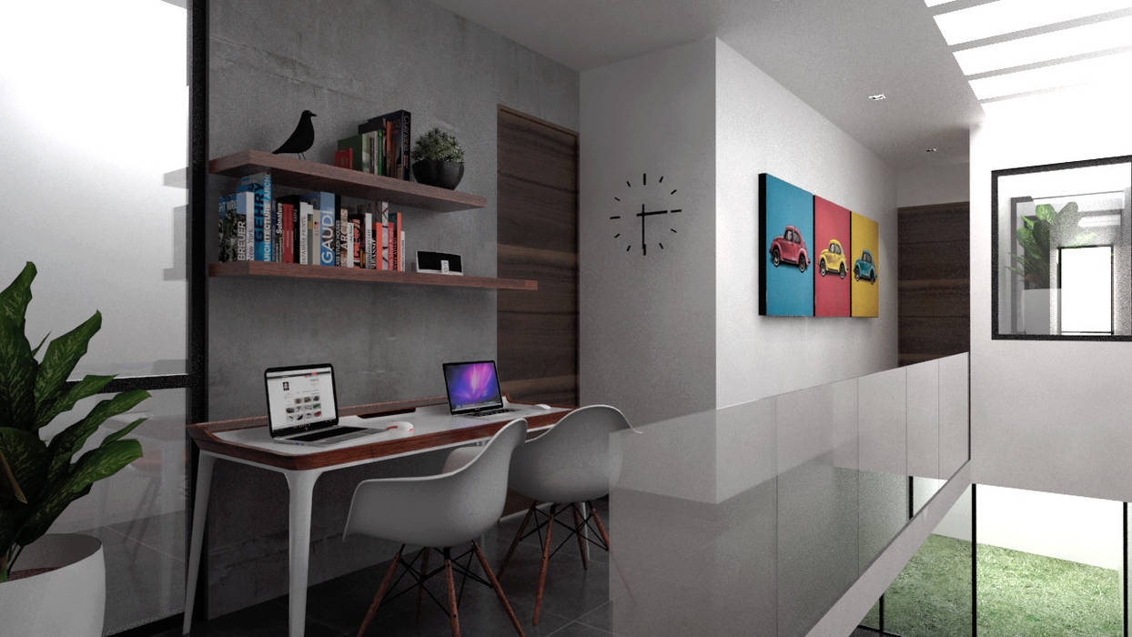 Loft JBS, Heftye Arquitectura Heftye Arquitectura الممر الحديث، المدخل و الدرج