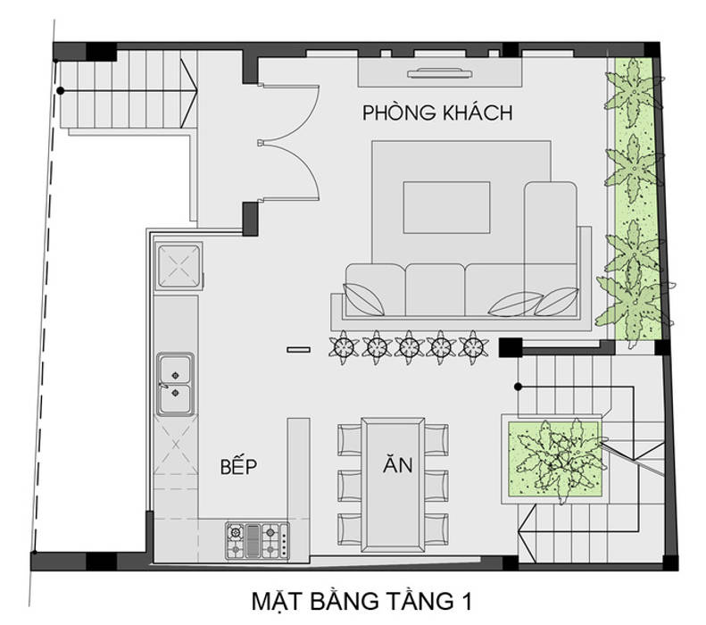 Bản vẽ thiết kế nhà phố mặt tiền 7m đẹp Công ty TNHH Xây Dựng TM – DV Song Phát Nhà gia đình