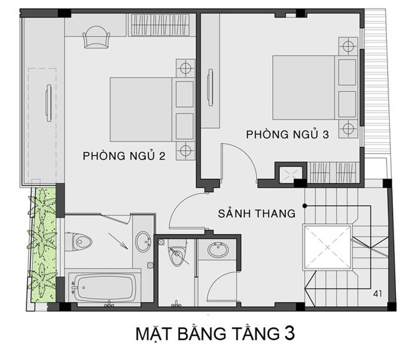 Mẫu Thiết Kế Nhà Phố Mặt Tiền 7m Đẹp Với Nhiều Cây Xanh Mát, Công ty TNHH Xây Dựng TM – DV Song Phát Công ty TNHH Xây Dựng TM – DV Song Phát Single family home