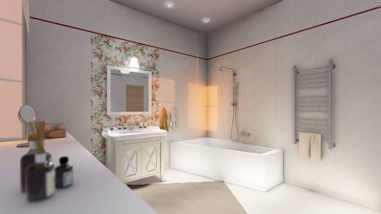 Уютная классика, Lela Rink Lela Rink Colonial style bathroom Tiles