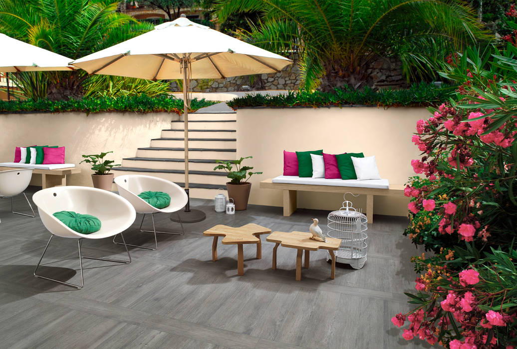 Fusion Balkon Beranda Teras Gaya Industrial Oleh Love Tiles Industrial Homify