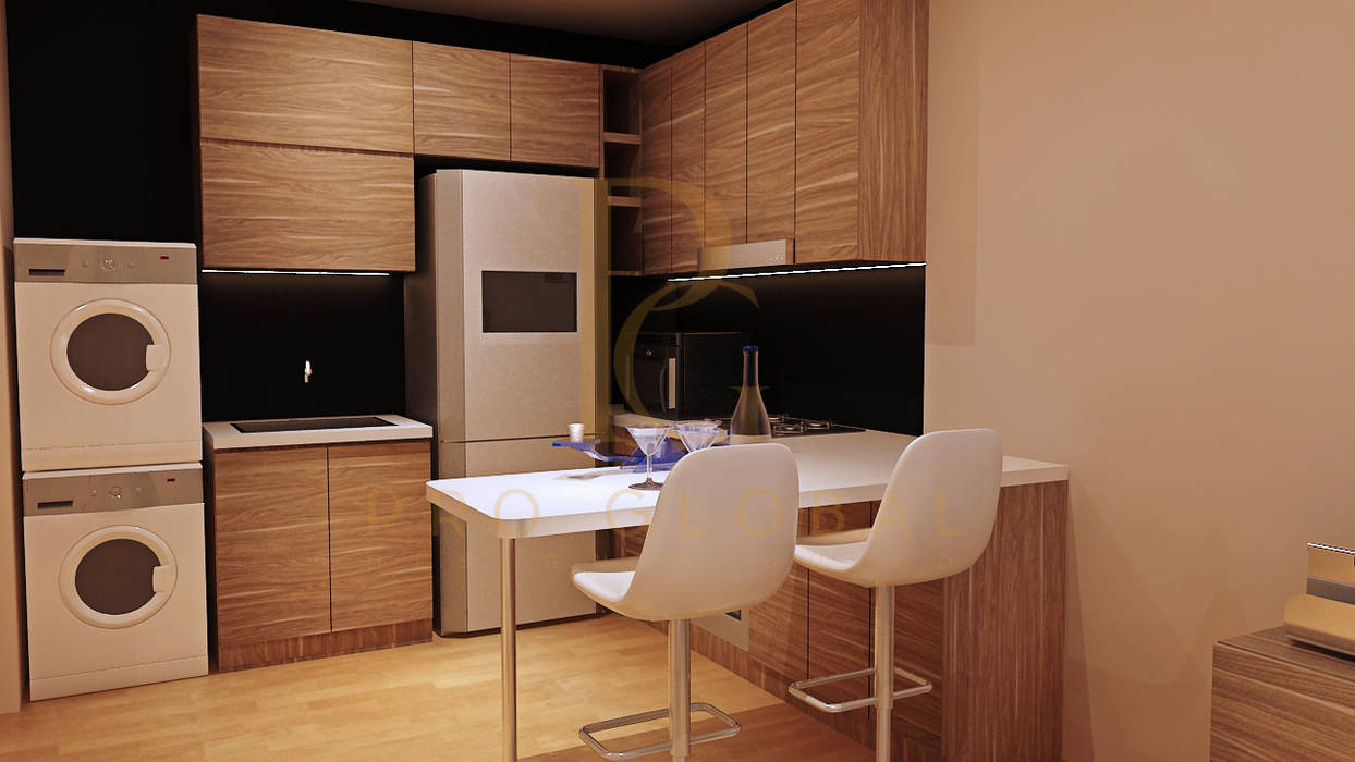 Kitchen Area homify apartment,kitchen,dapur