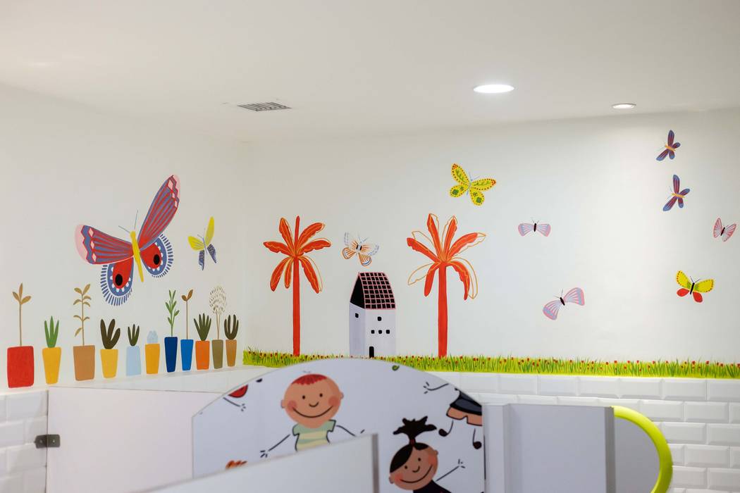 Wall Mural Interior Toilet Anak Roemah Cantik kids toilet,interior,palembang