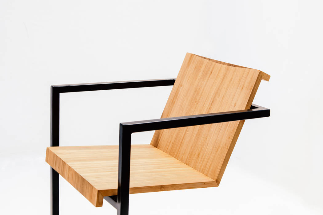 Maatwerk - Wandkasten, stoelen en eet- en vergadertafels, Studio Perspective Studio Perspective Ruang Studi/Kantor Gaya Industrial Kayu Wood effect Chairs