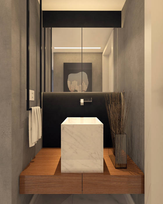 Lavabo Banheiros Minimalistas Por Rafe Arquitetura E Design Minimalista Marmore Homify