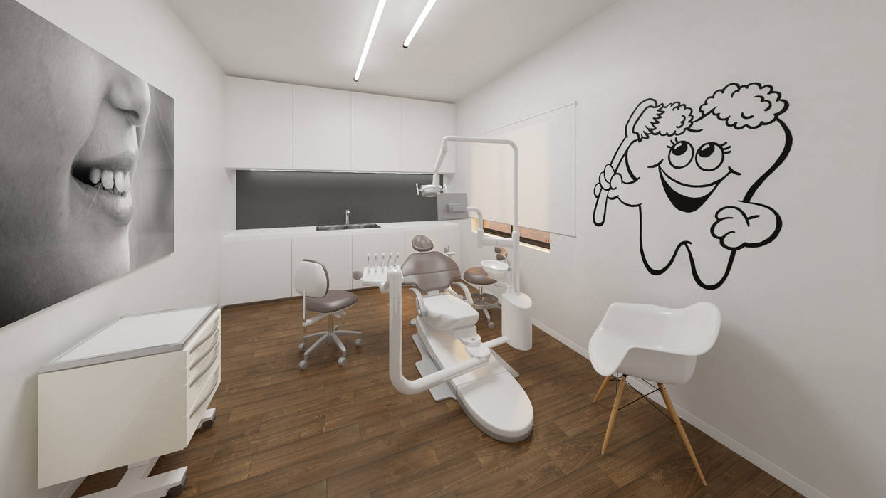 Proyecto Consultorio Dental Clinicas Y Consultorios Medicos De Estilo Moderno De Mg Estudio De Arquitectura Moderno Ceramico Homify