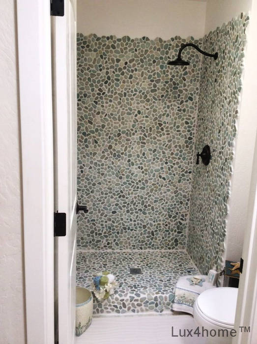 Grenn Pebble Tile Shower Bathroom Walls Colonial Grenn Pebble Tile Shower Bathroom