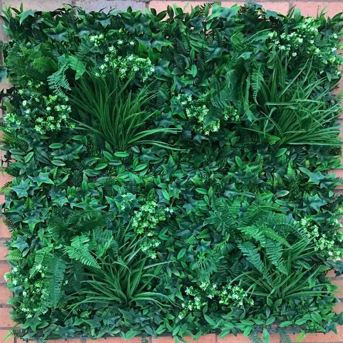 Uv Stable Artificial Mixed Plant Green Wall With White Boxwood Flowers Tropical By Hedged In Ltd Tropical Homify