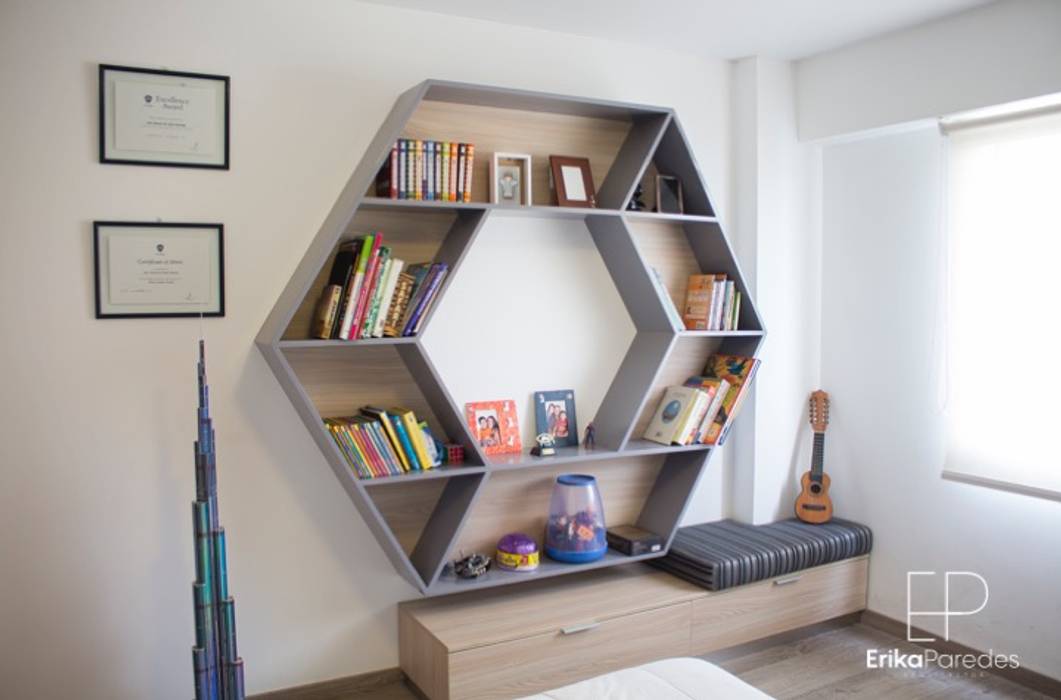 Detalle de Estante: Dormitorios de estilo  por EPG  Studio