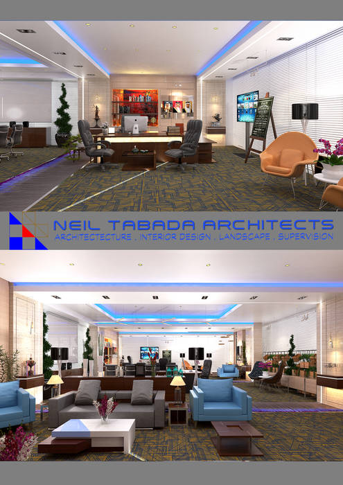 Architectural and Interior Designs, NEIL TABADA ARCHITECTS NEIL TABADA ARCHITECTS Ruang Keluarga Modern