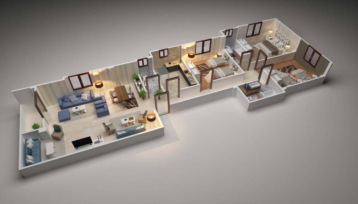 3D plans Touch-studios design,architectural design