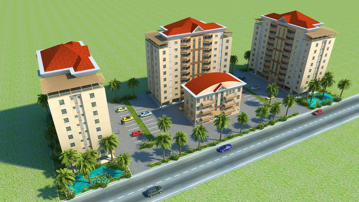 3D Rendering of Commercial building 3D Rendering India Commercial spaces Commercial Spaces