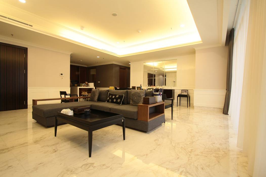 Apartemen Exxo interior Koridor & Tangga Klasik Kayu Wood effect Accessories & decoration