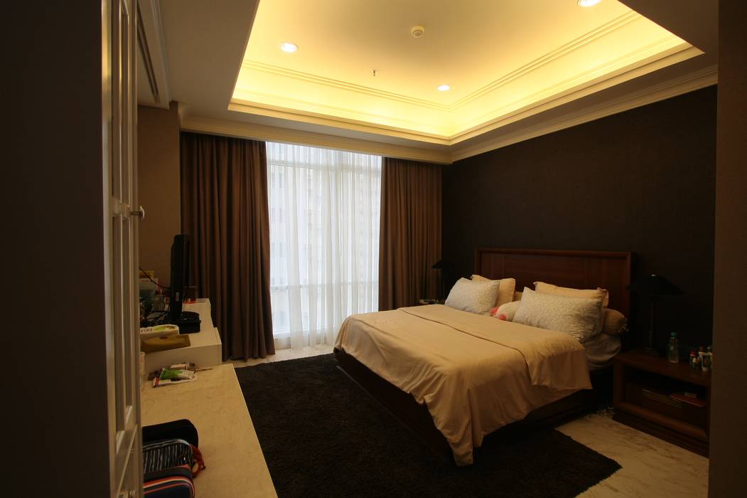 Kamar Tidur Utama Exxo interior Kamar Tidur Klasik Kayu Wood effect Beds & headboards