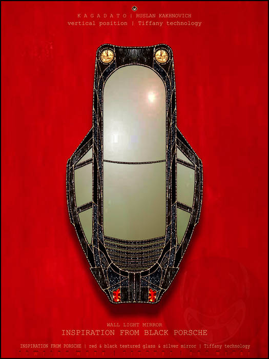 Зеркало Тиффани с подсветкой - INSPIRATION FROM PORSCHE, KAGADATO KAGADATO Quartos de criança industriais Vidro Acessórios e Decoração
