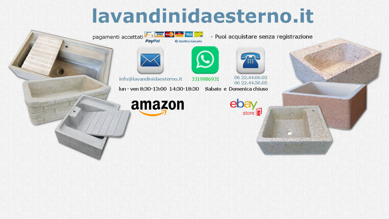 lavandini in cemento da esterno