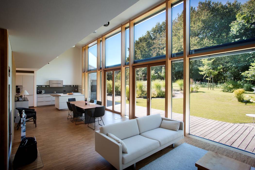 Nachhaltig Effizient Und Barrierefrei Holzhaus Mit Glasfassade