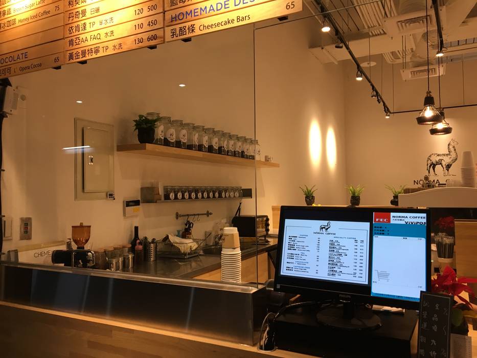 諾馬連鎖咖啡 南勢角店, 捷士空間設計 捷士空間設計 餐廳