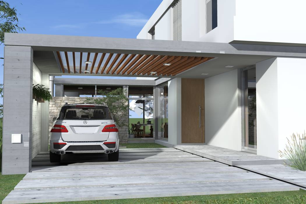 cochera semicubierta cochera semicubierta garajes de estilo por arquitectura cochera semicubierta cochera semicubierta garajes de estilo por arquitectura