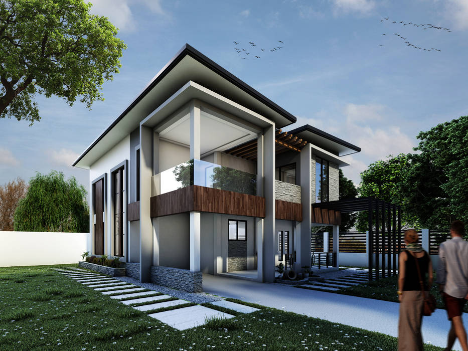 Proposed Two Storey Residential (Modern Design) DJD Visualization and Rendering Services Villas